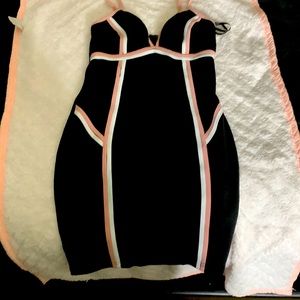 Black and Pink mini dress